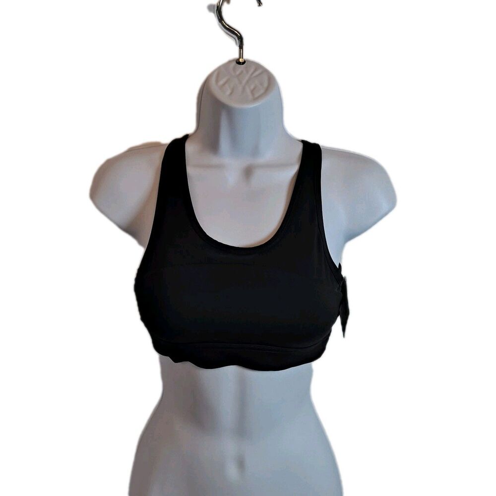 Women's Sports Bra Size M Black Chinlon Spandex